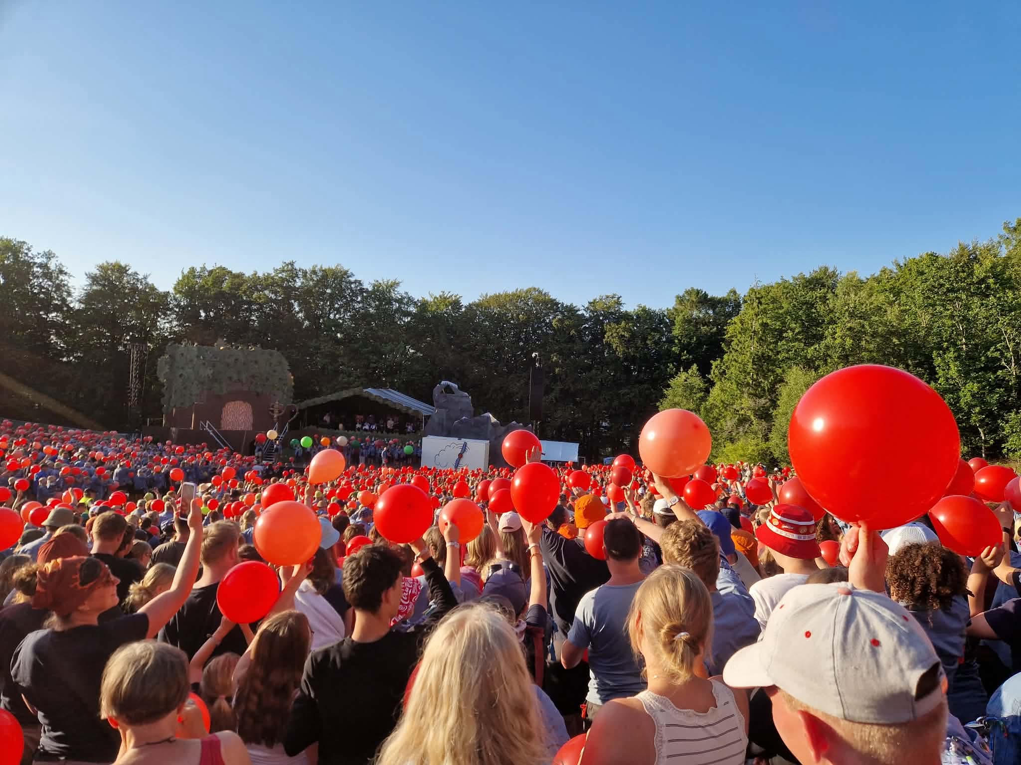 Lokale spejdere på Landslejr ved Silkeborg