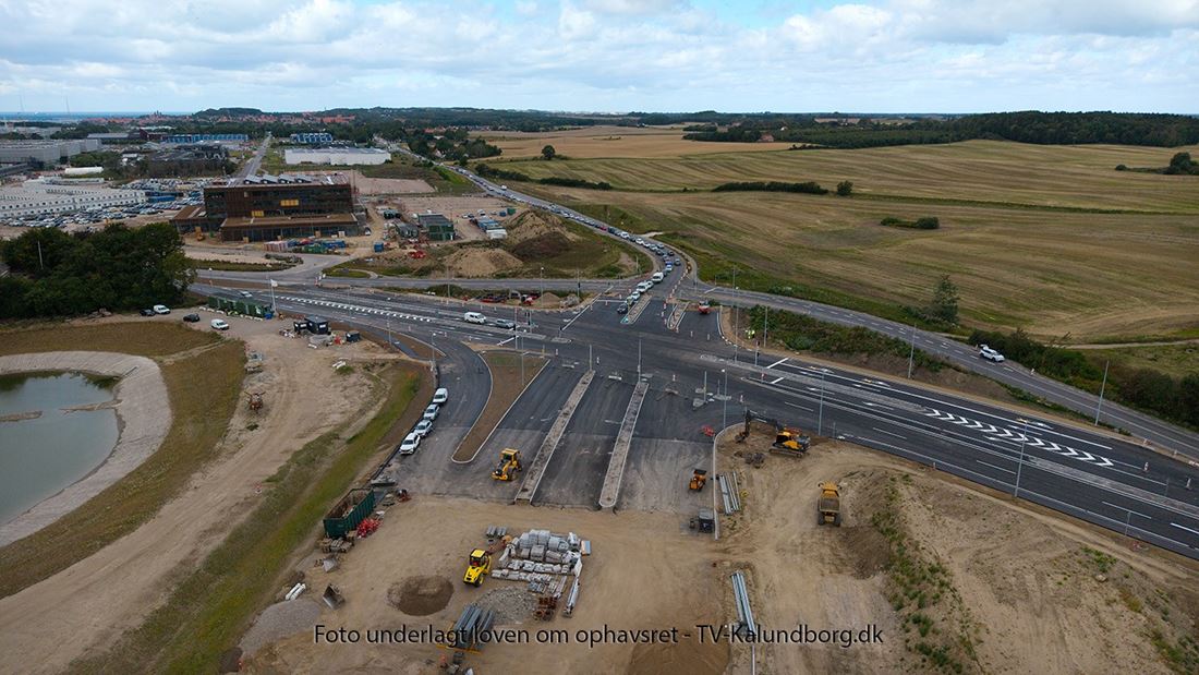 Nye vejbaner snart klar i Kalundborg – trafikken omlægges i næste uge