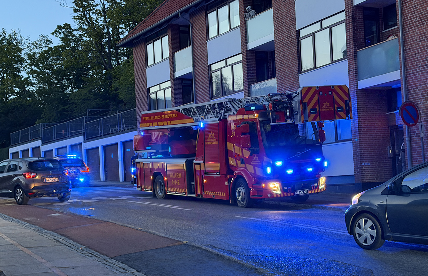 Meldingen lød på røg og flammer