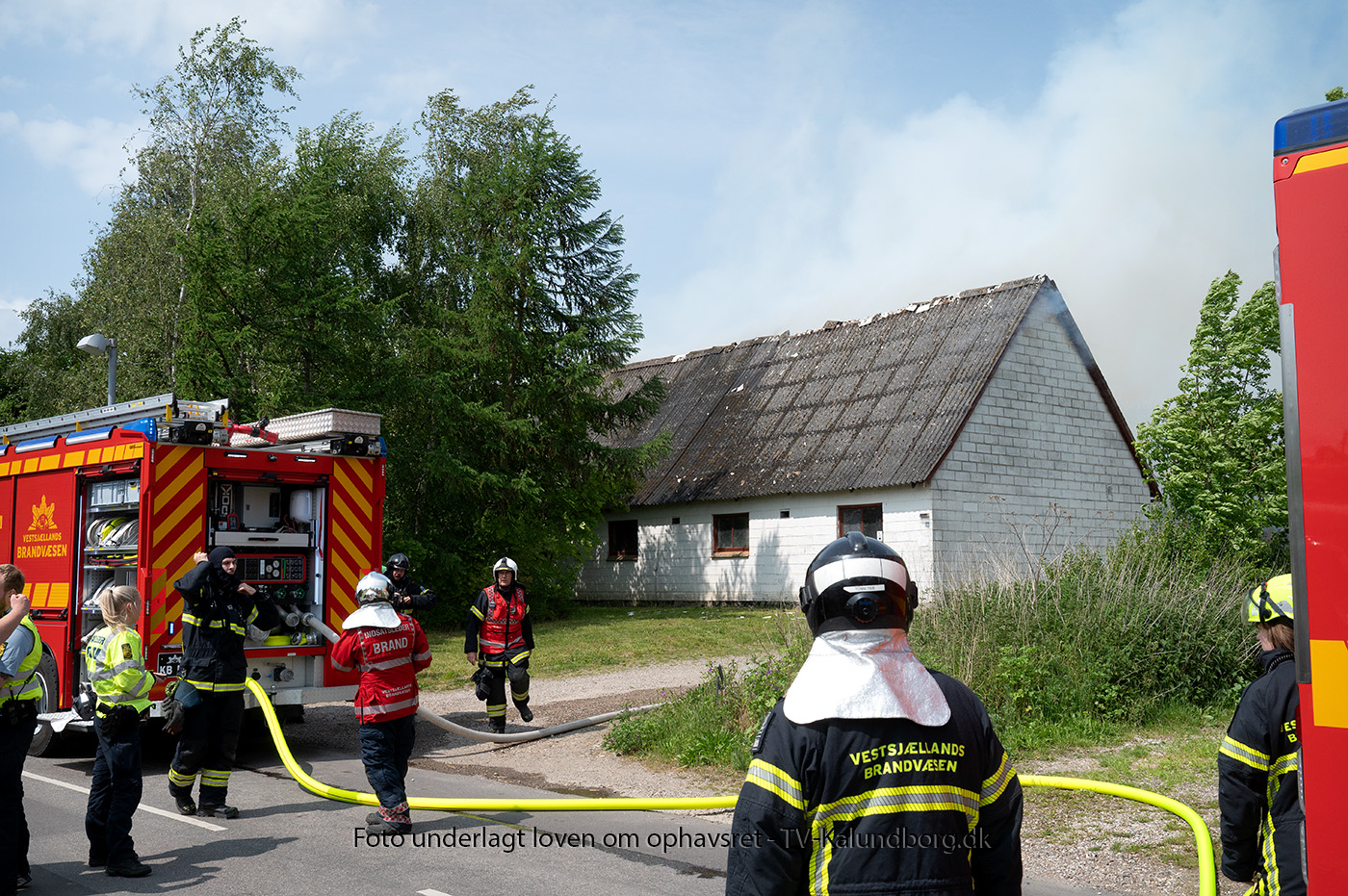 Fire på sygehuset efter gårdbrand