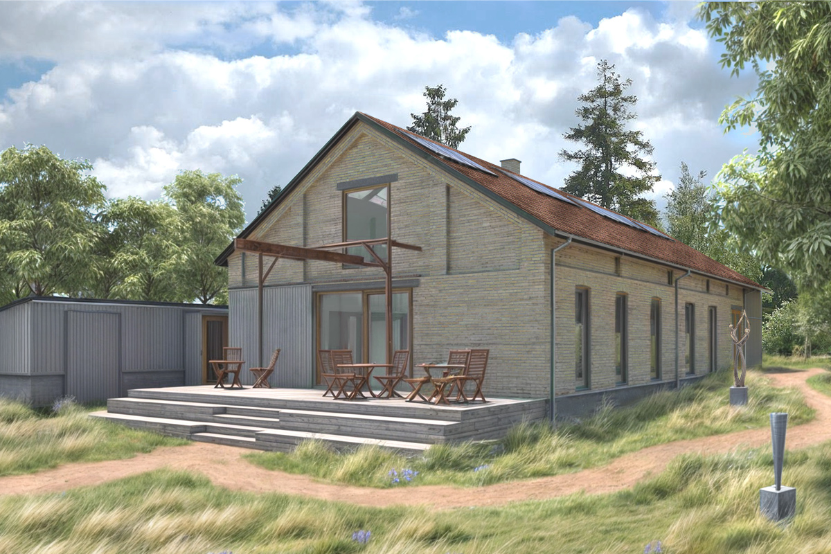 Det nye fælleshus står forhåbentlig klar til efteråret