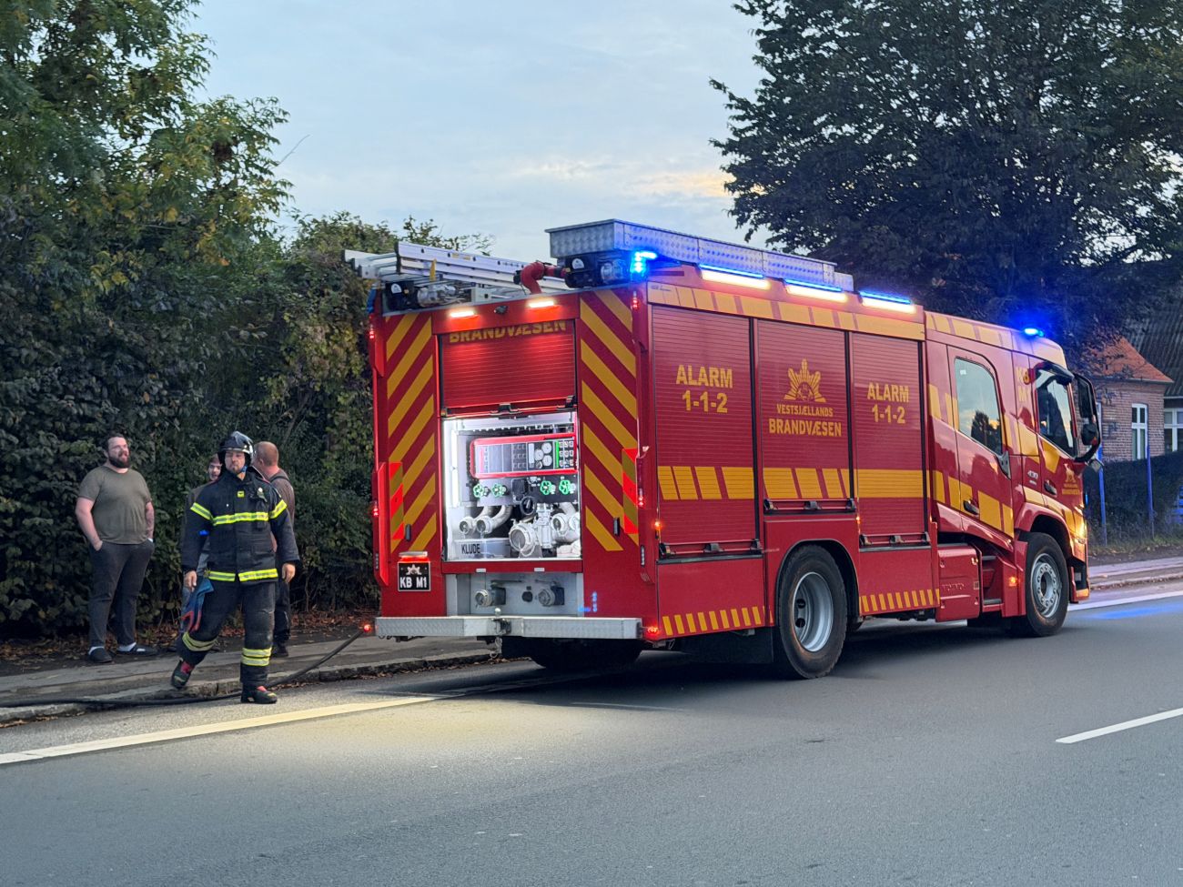 Brand i haveaffald udløste udrykning