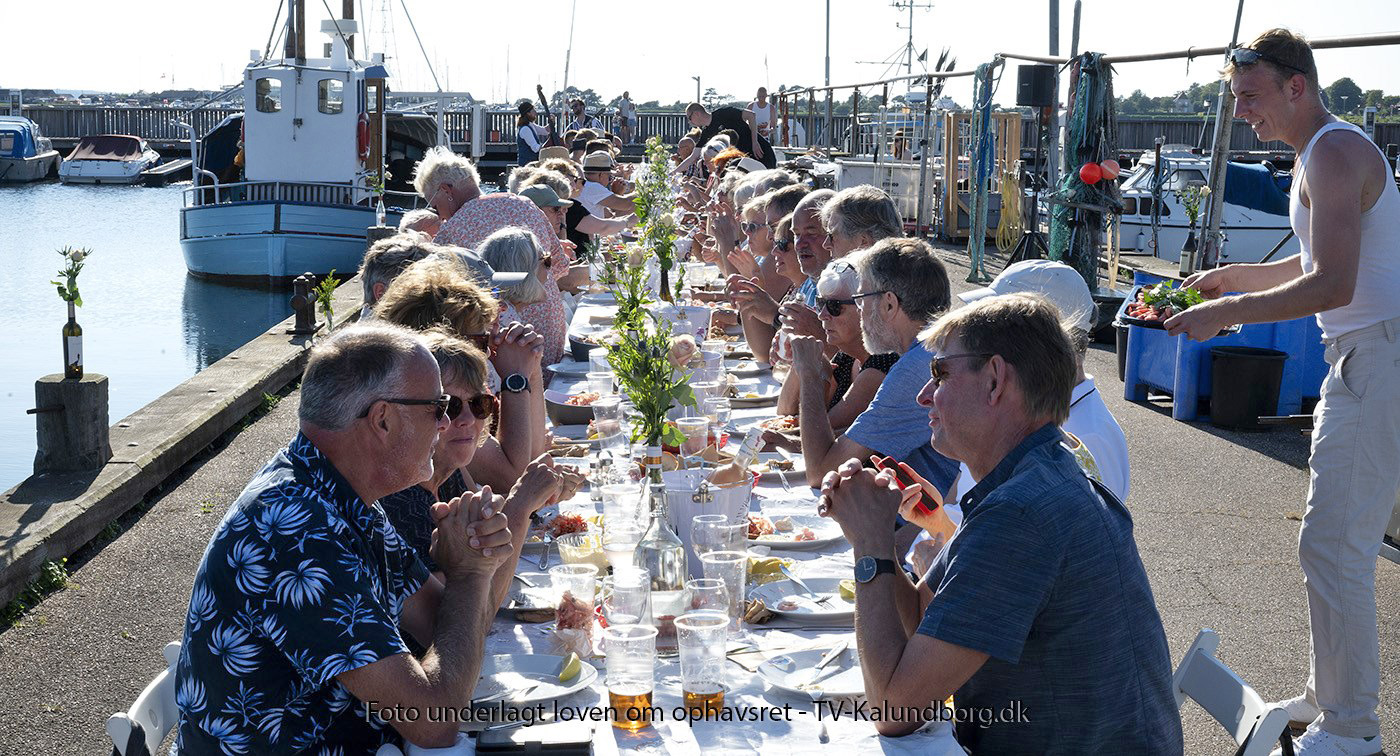 Rosé og pil selv-rejer ad libitum på havnemolen