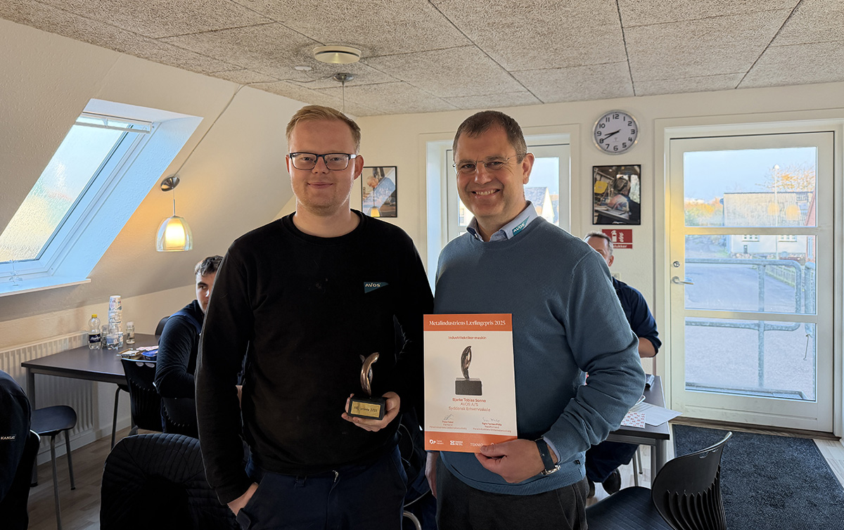 Lokal lærling hædret med landsdækkende pris