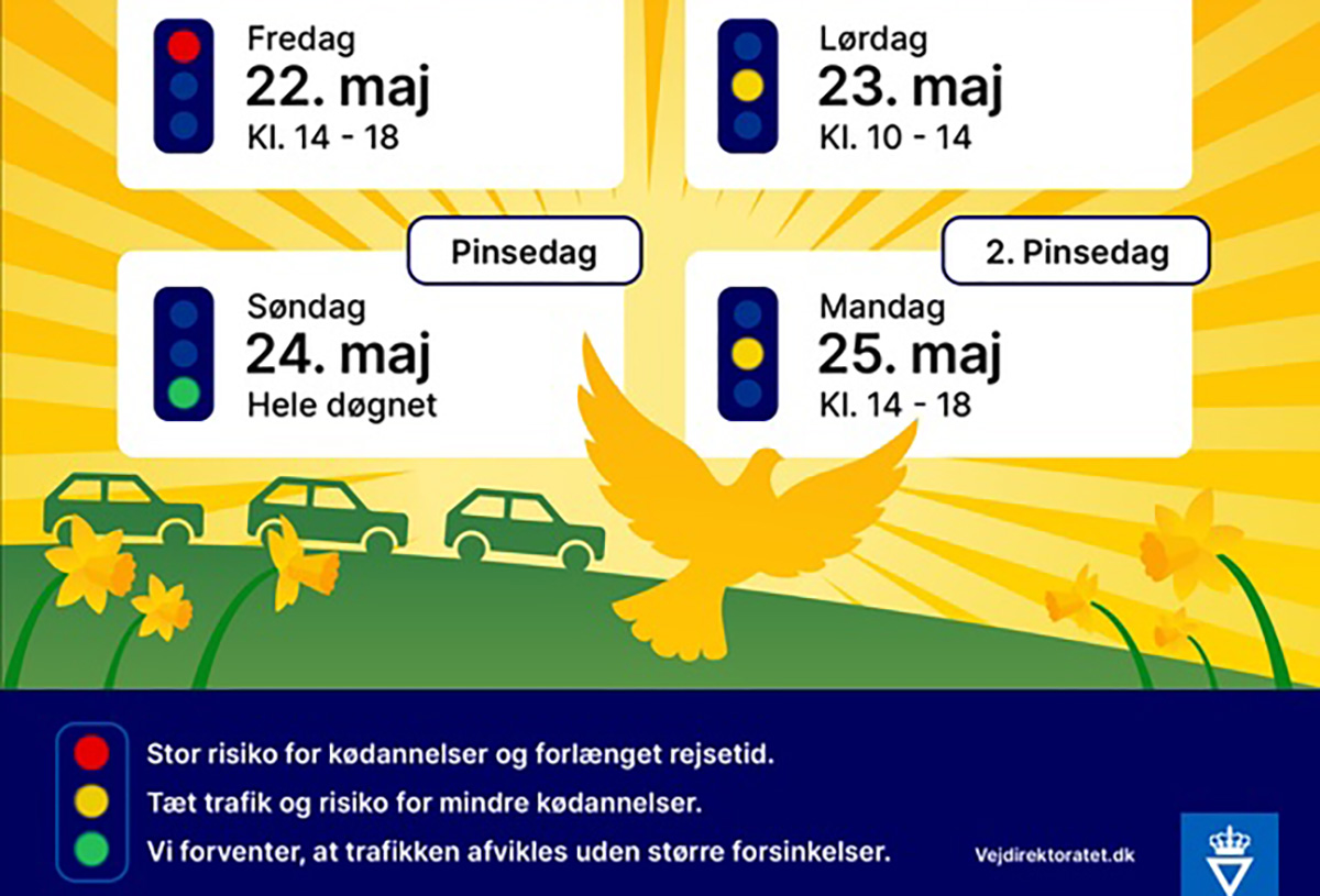 Vejdirektoratet forventer tæt trafik fredag eftermiddag