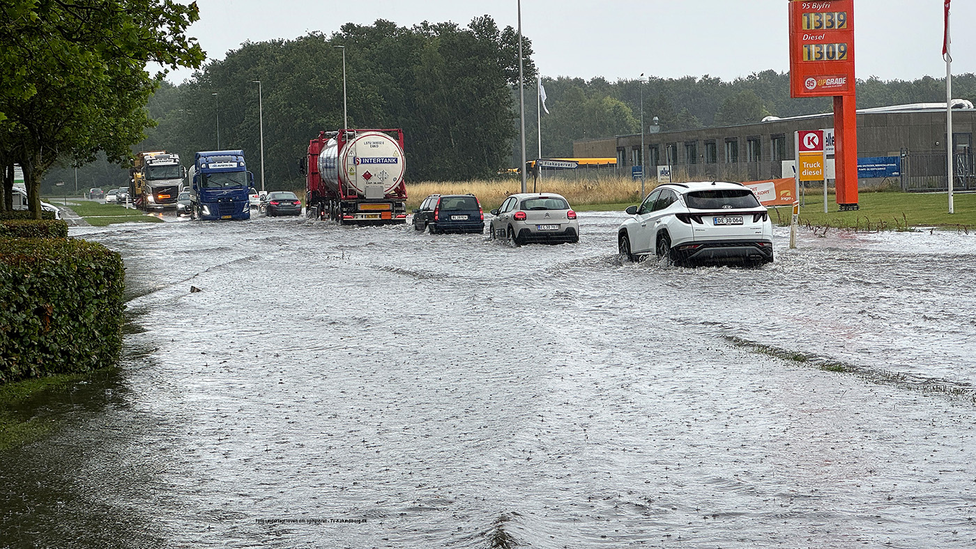 Landets kraftigste skybrud målt i Kalundborg