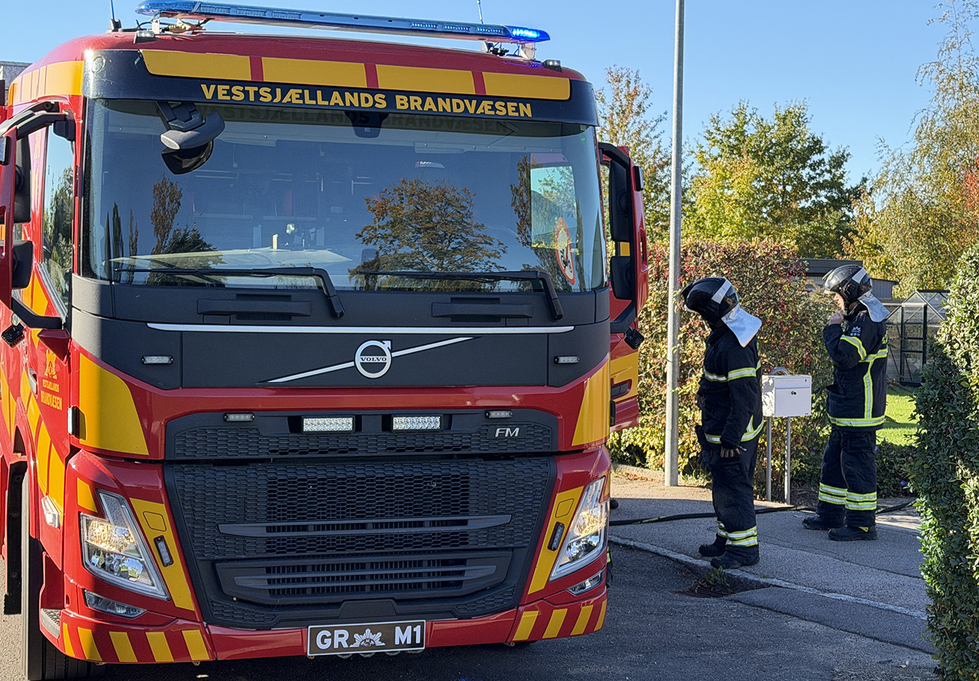 Brand i villa søndag formiddag