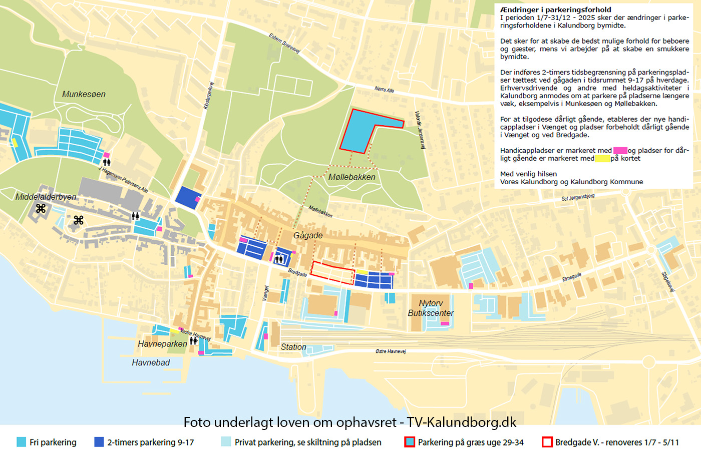 Der kommer midlertidig tidsbegrænsning på parkeringspladser