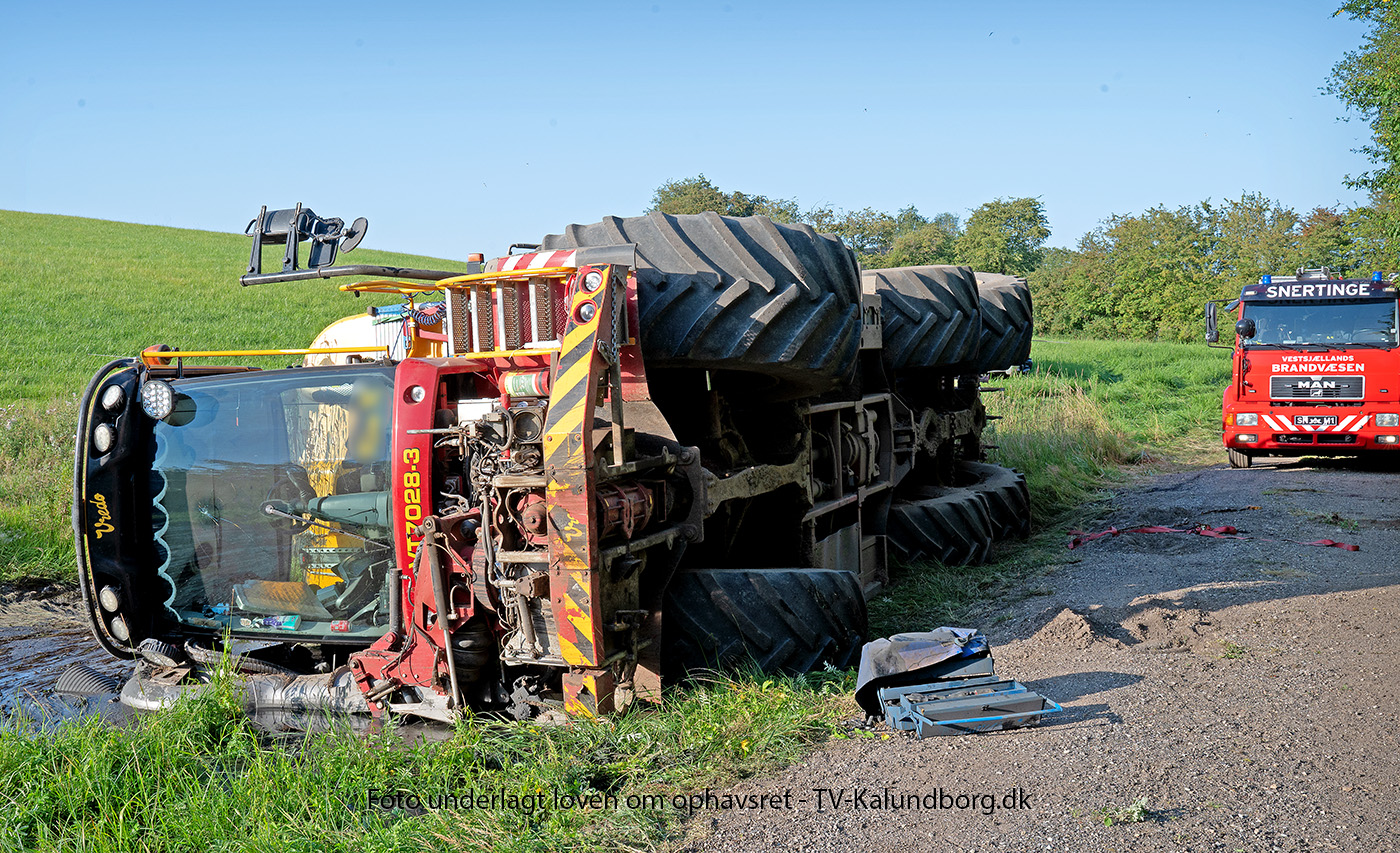 Væltede med 30 tons gylle