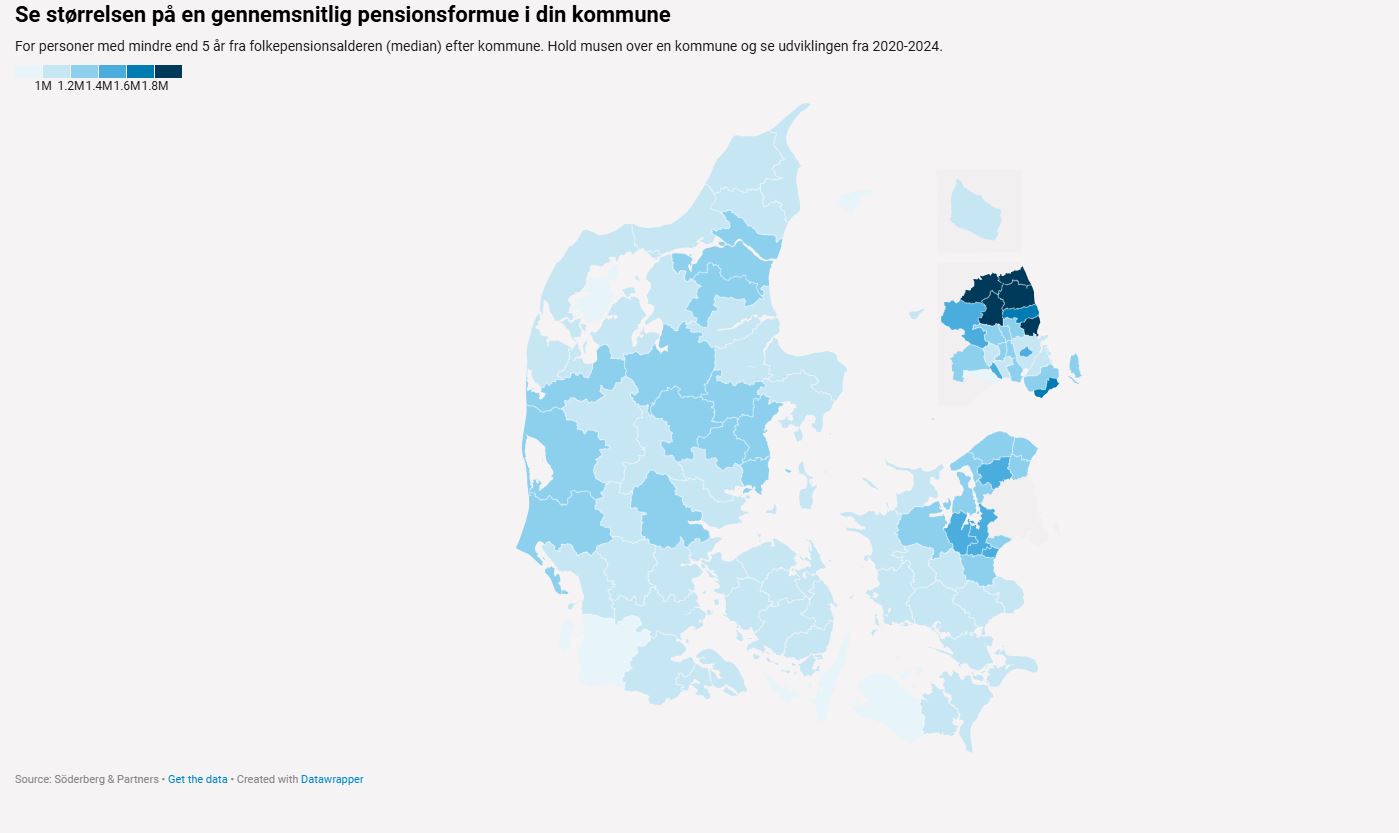  Stor forskel på danskernes pensionsformue: Borgere i Kalundborg ligger under landsgennemsnittet