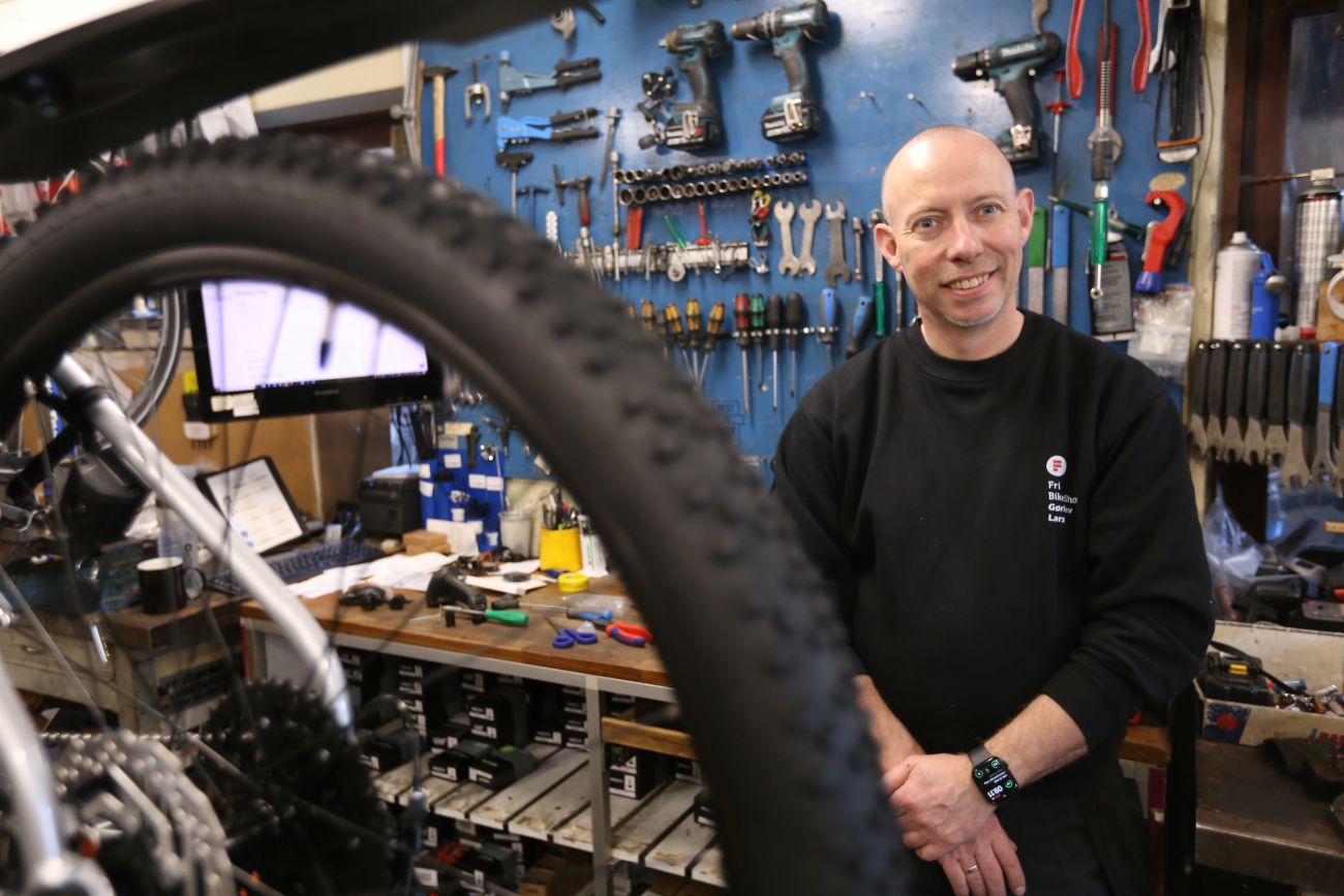 Lars har været Gørlevs cykelhandler i 20 år