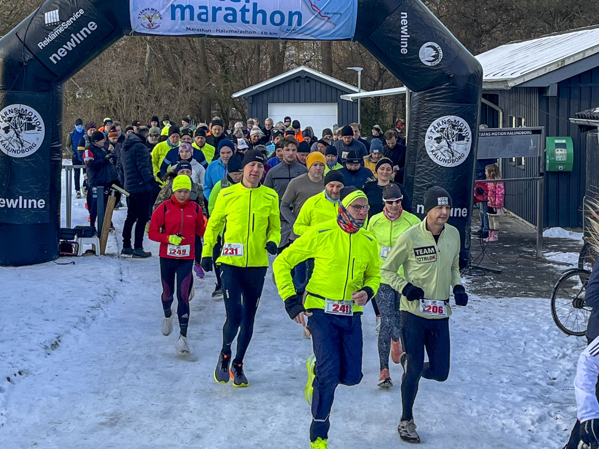 Så mange trodsede vintervejret og løb 