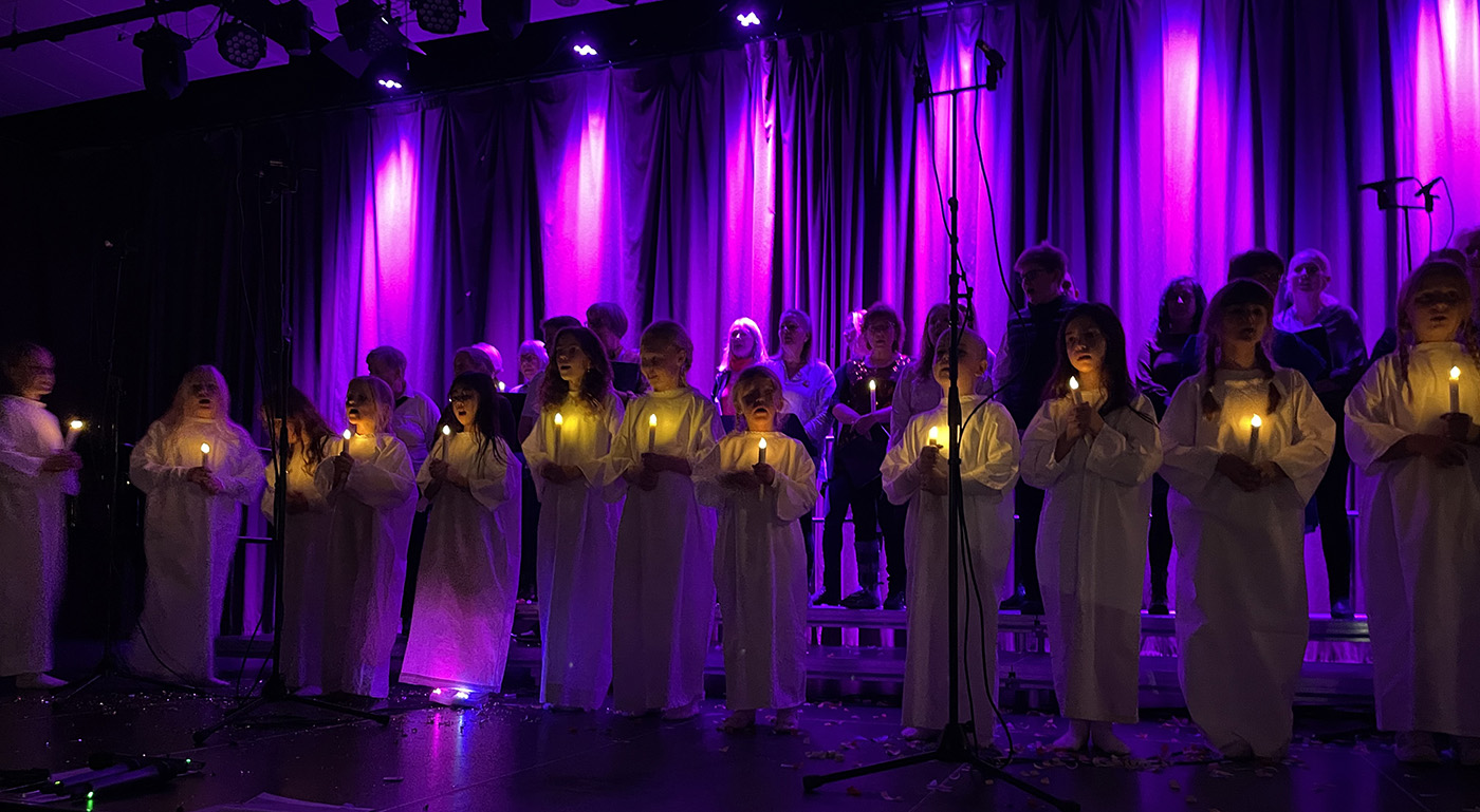 Koncertsalen var fyldt med julesang