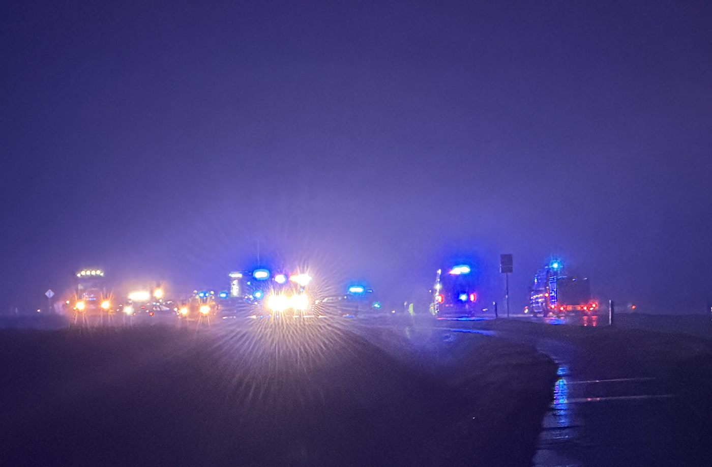 Rute 22 spærret på grund af uheld