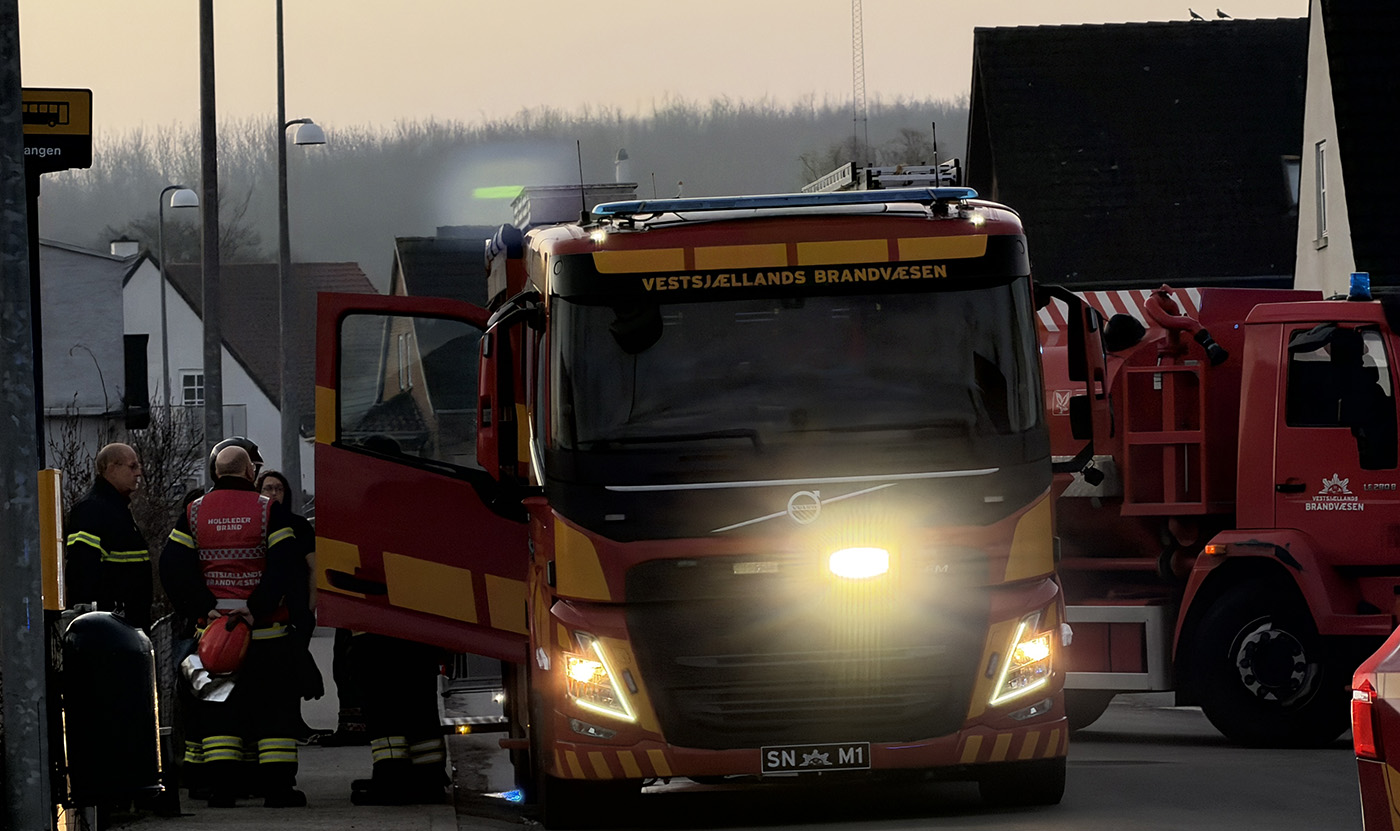 Parcelvej spæret af ved Højvangen her til morgen