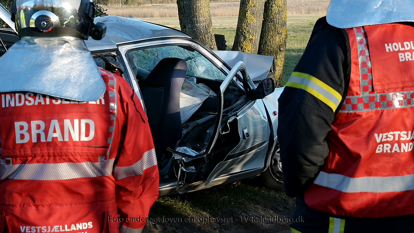 Ramte træ i voldsom soloulykke