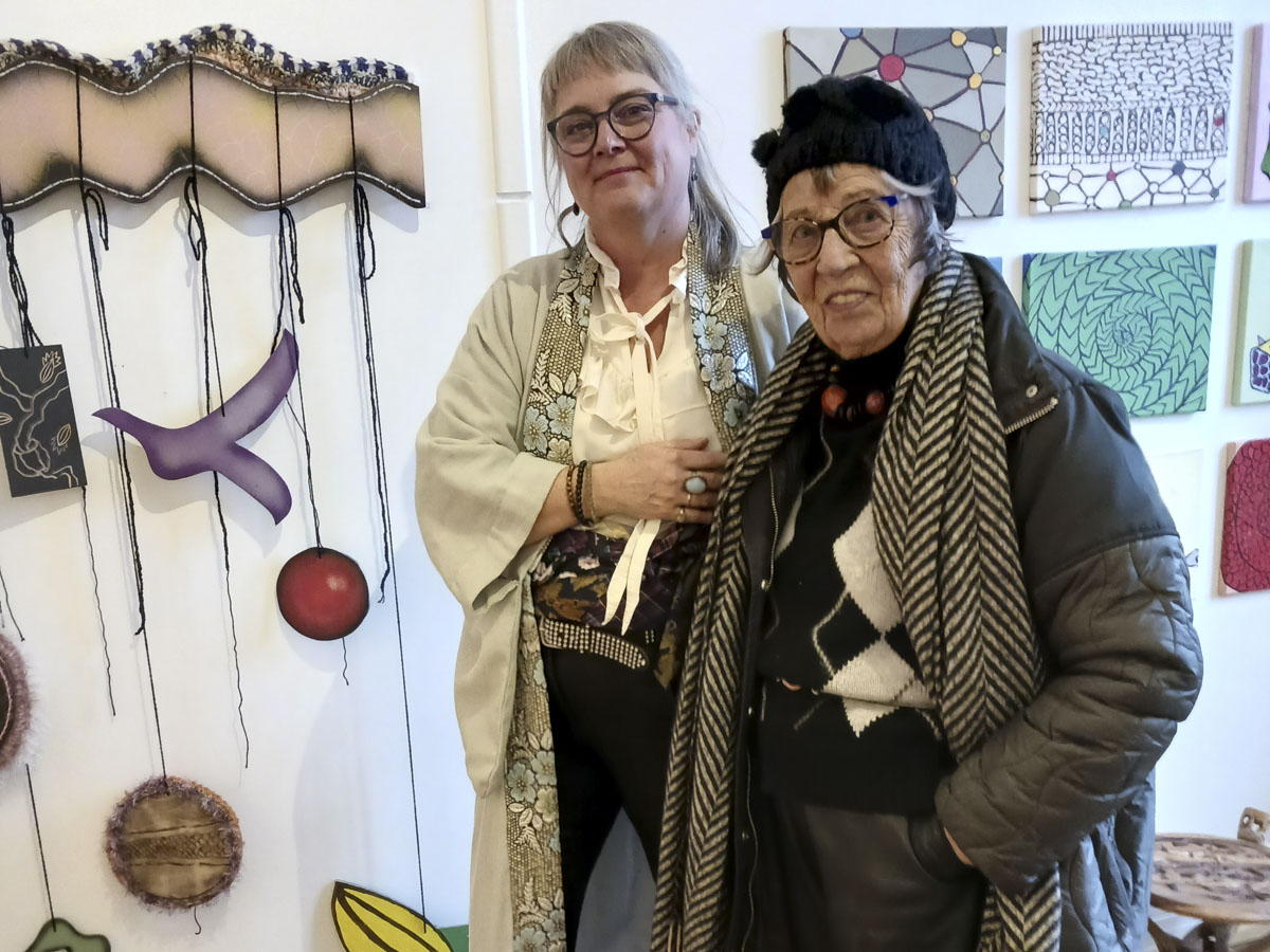 Grete Balle-vævning med på udstillingen Vævede Mesterværker