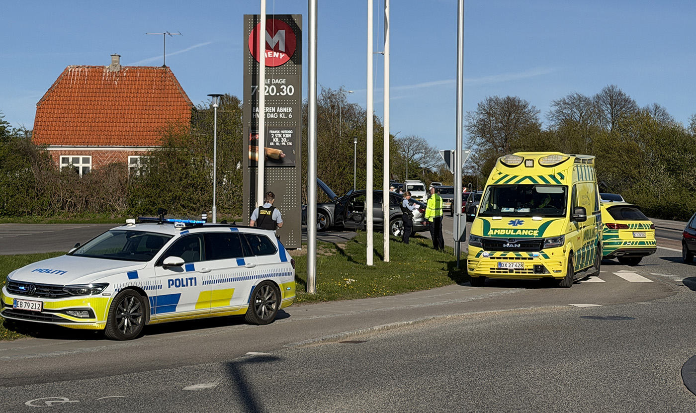 Soloulykke mandag aften