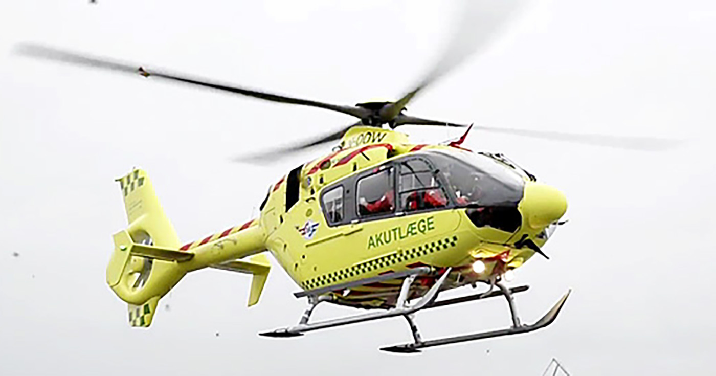 34-årig mand fløjet til Rigshospitalet efter ulykke