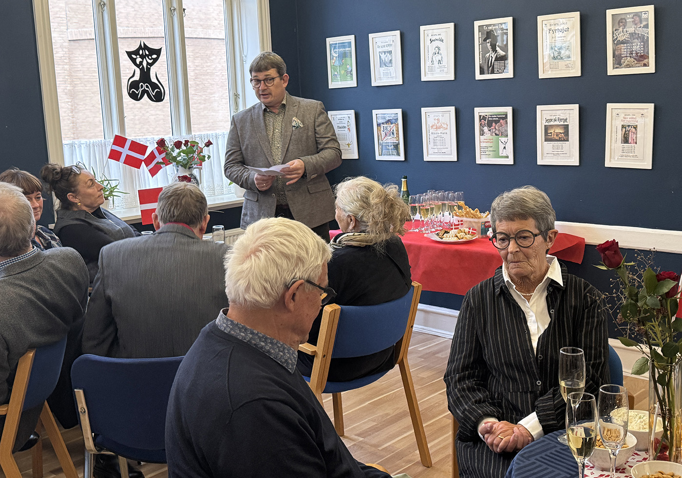 40-års reception med bobler og KAT-Hurra