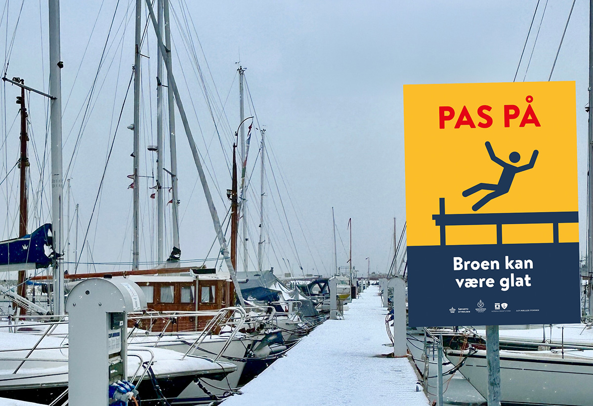 Glatte broer øger risikoen for fald i havnene